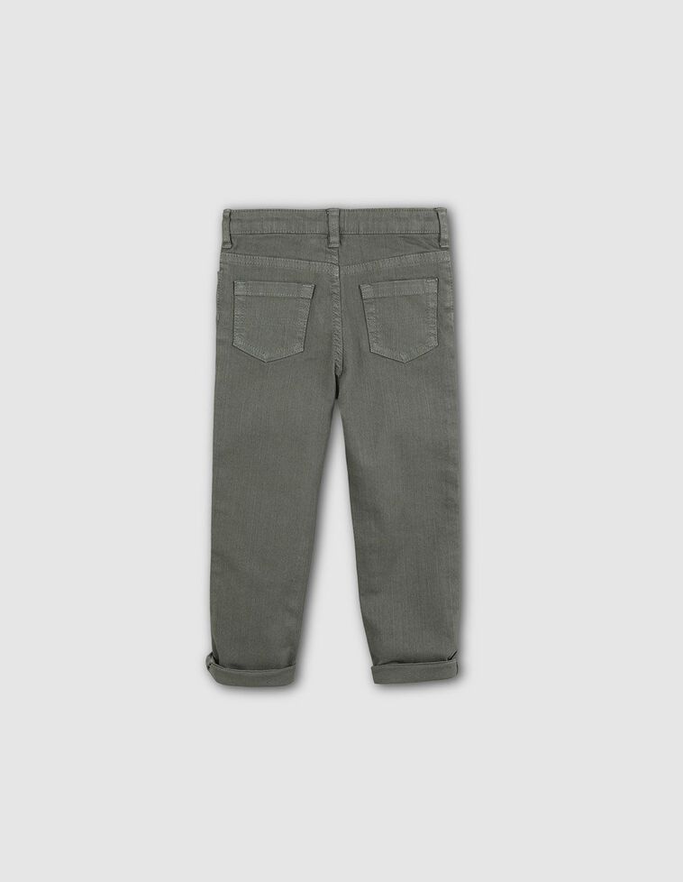 Grüne Five-Pocket-Jeans mit verstellbarer Taille