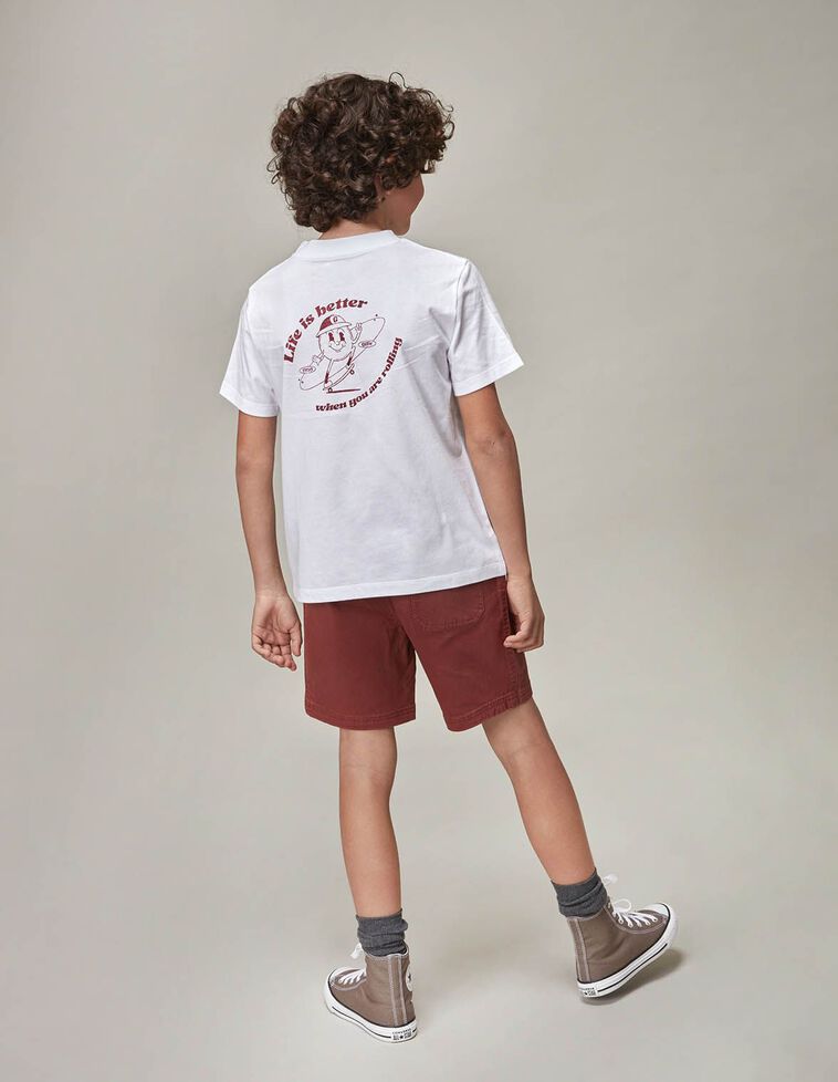 T-shirt blanc imprimé ollie