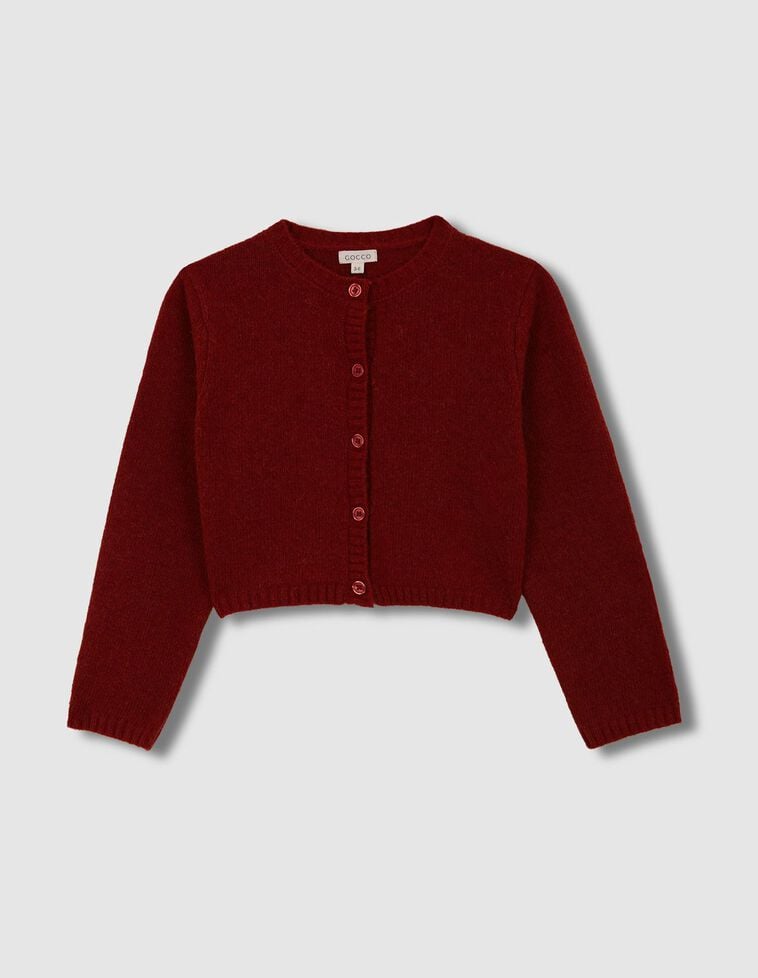 Veste courte en tricot orange