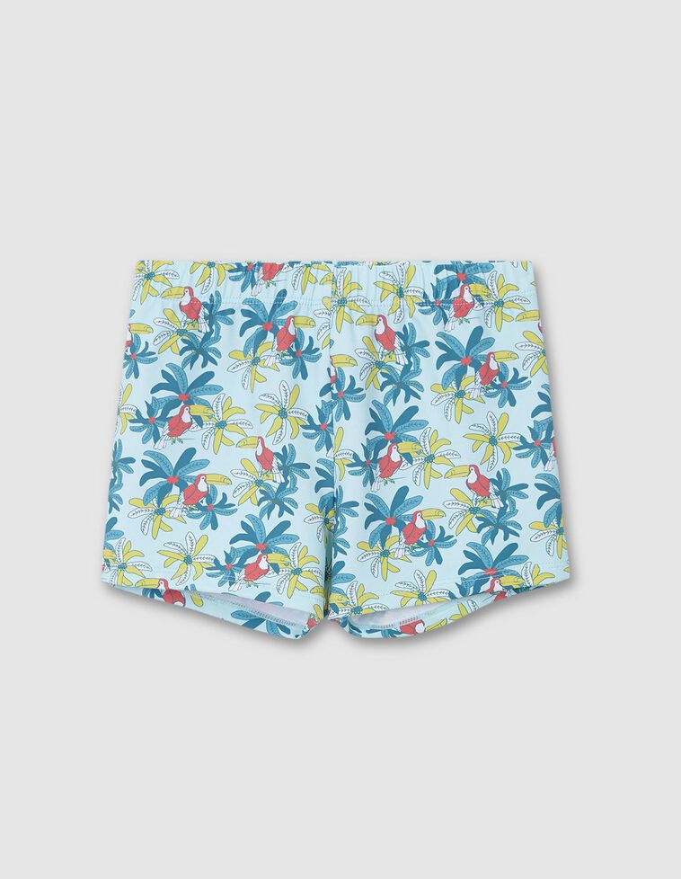 Fato de banho estampado com tucanos  verde  