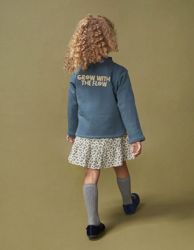 Sweat-shirt avec imprimé dans le dos vert pétrole