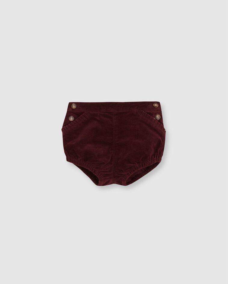 Pantaloncini arancione in velluto a coste 
