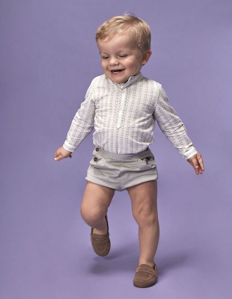 Chemise dobby blanche