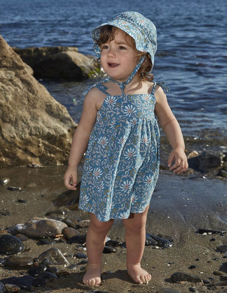 Vestido alças azul claro