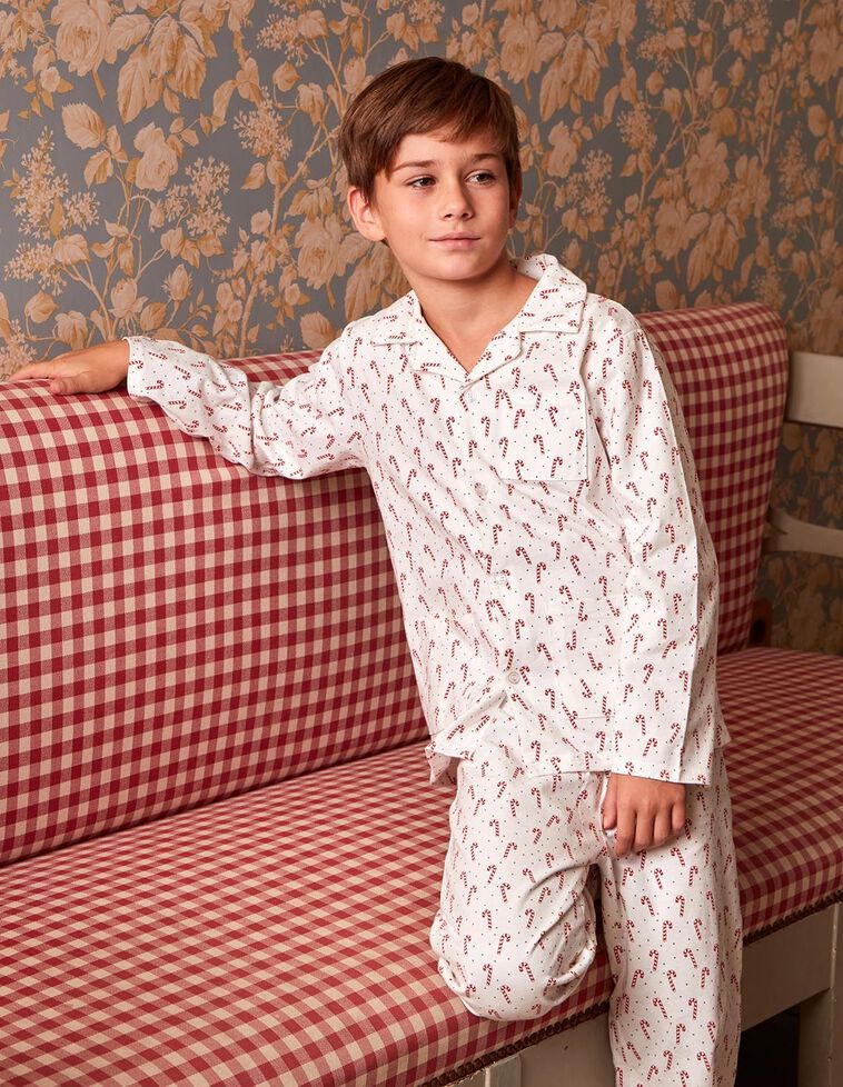 Pyjama blanc imprimé petits éléphants