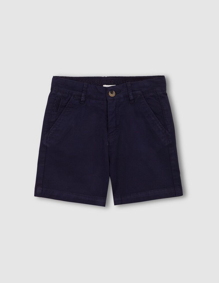 Blaue Twill Chino-Shorts