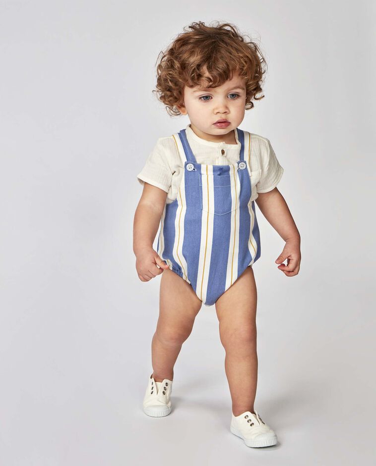 Babygrow de riscas azul claro