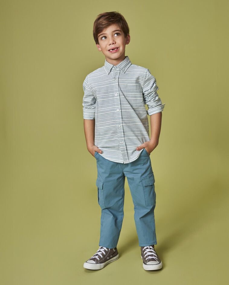 Camicia a righe orizzontali blu 