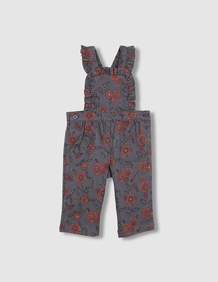 Pantaloni con bretelle verde petrolio