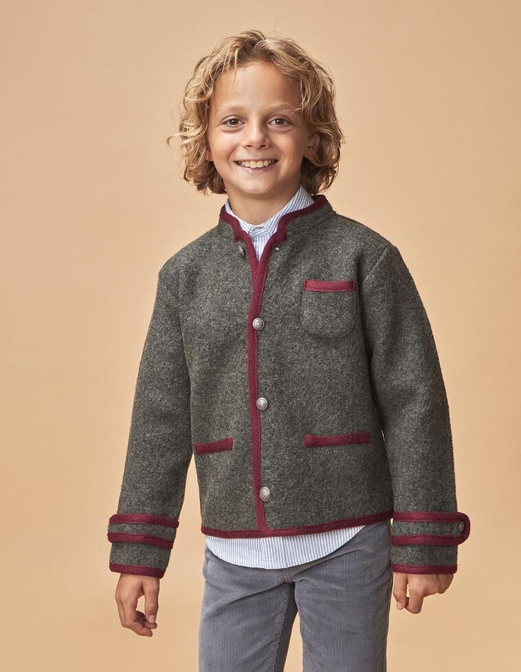 Veste autrichienne en laine verte