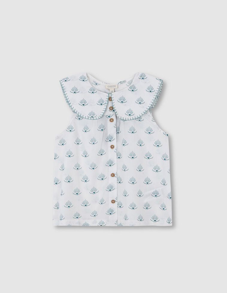 Pijama curto com estampado de índio  branca 