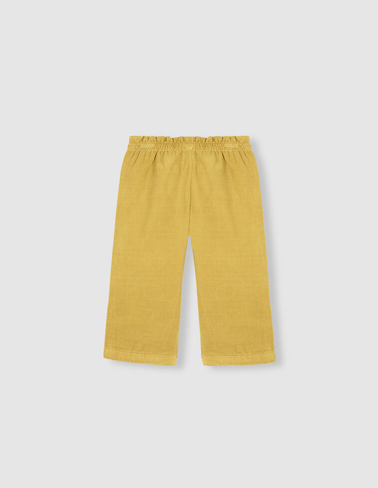 Pantalon élastique vert citron