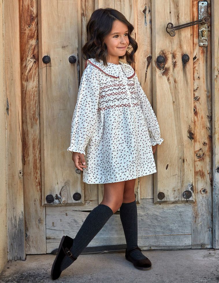 Vestito Smock Ecru