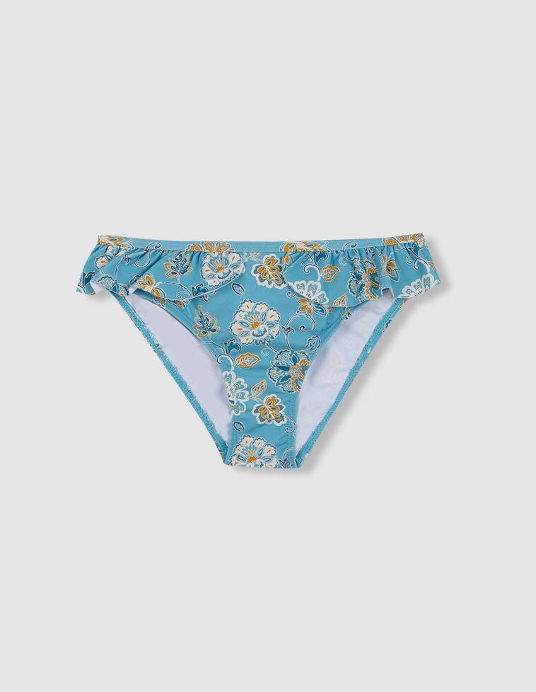 Maillot de bain imprimé fleuri bleu clair
