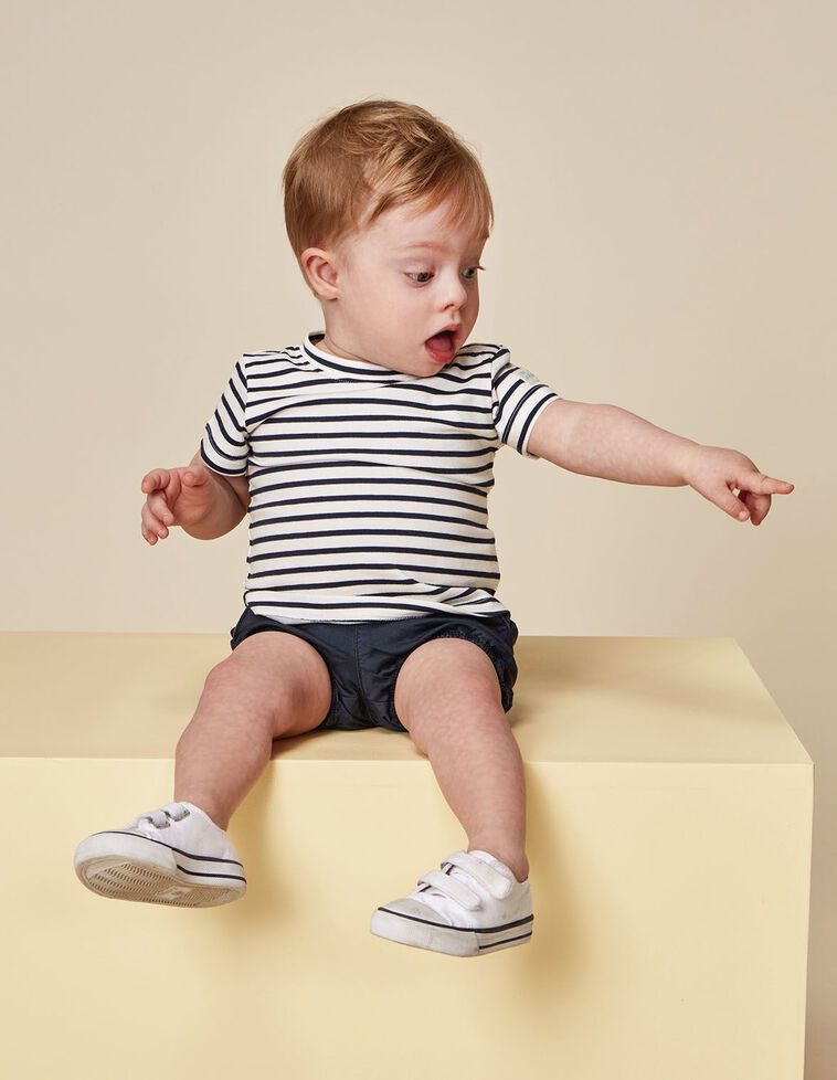 Pantaloni harem in twill blu