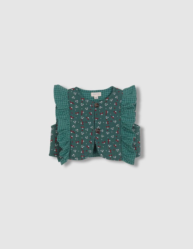 Colete estampados combinados verde