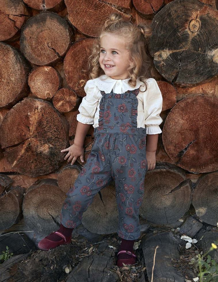 Pantalon à bretelles vert pétrole