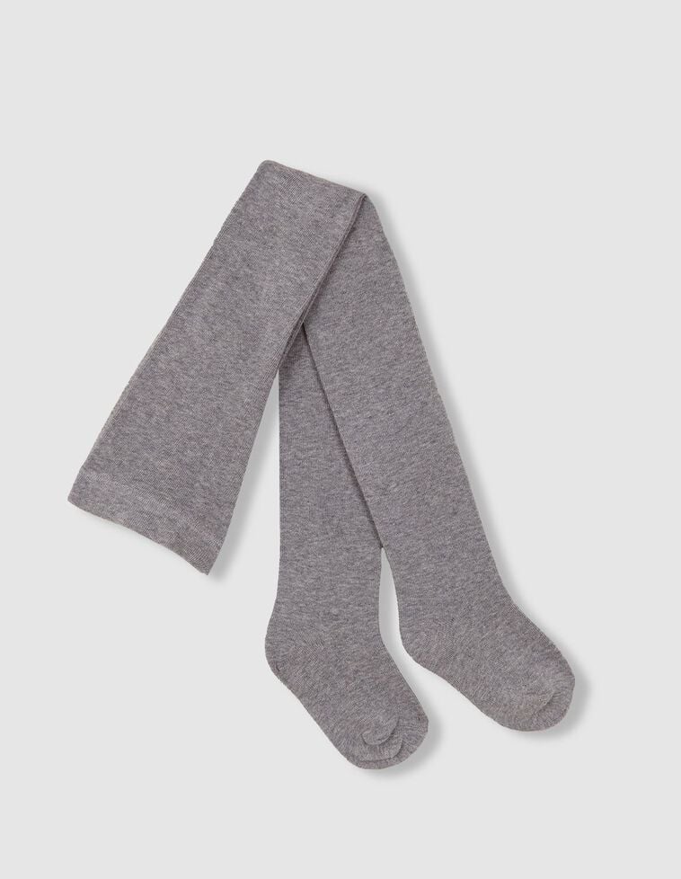 Collants basiques unis gris