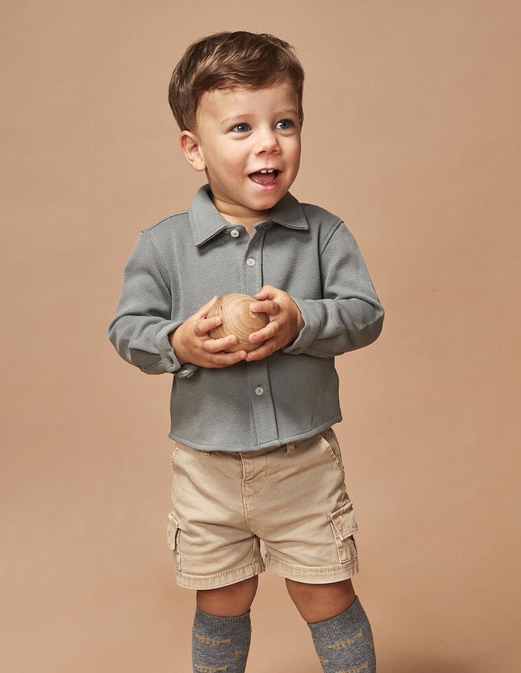 Pantaloni cargo color pietra