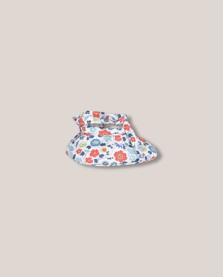 Chaussons &agrave; fleur fluo blancs