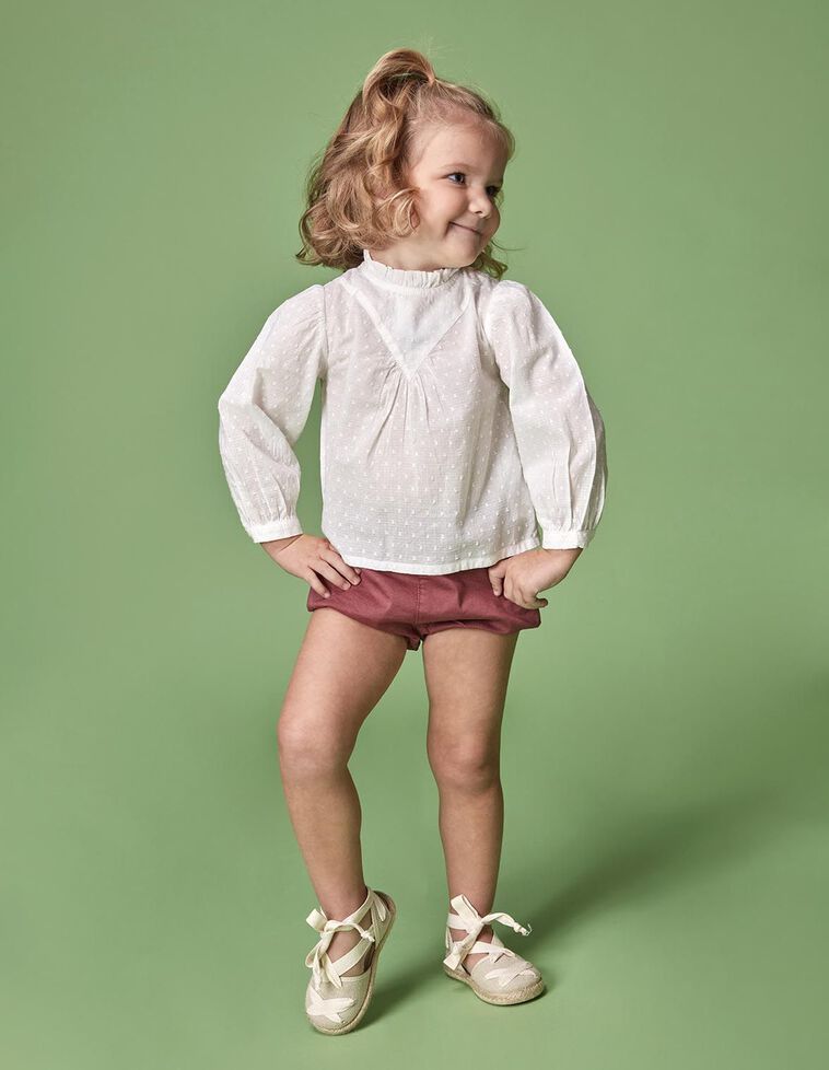 Blusa de plumeti branco
