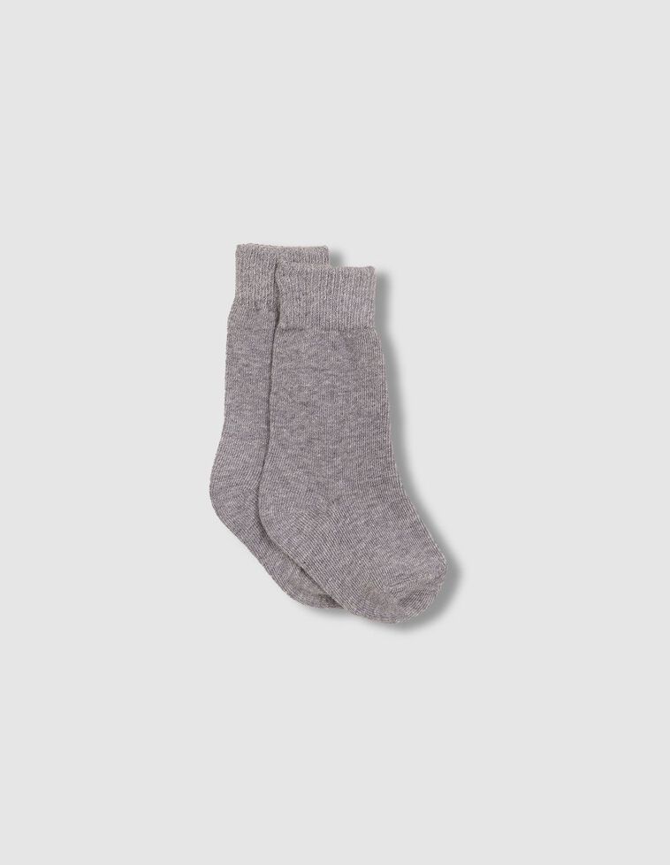 Chaussettes unies grises