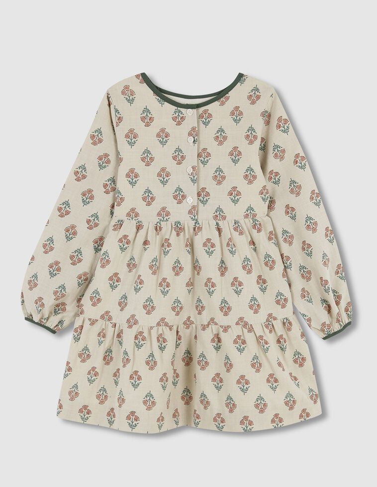 Vestito a manica lunga stampato