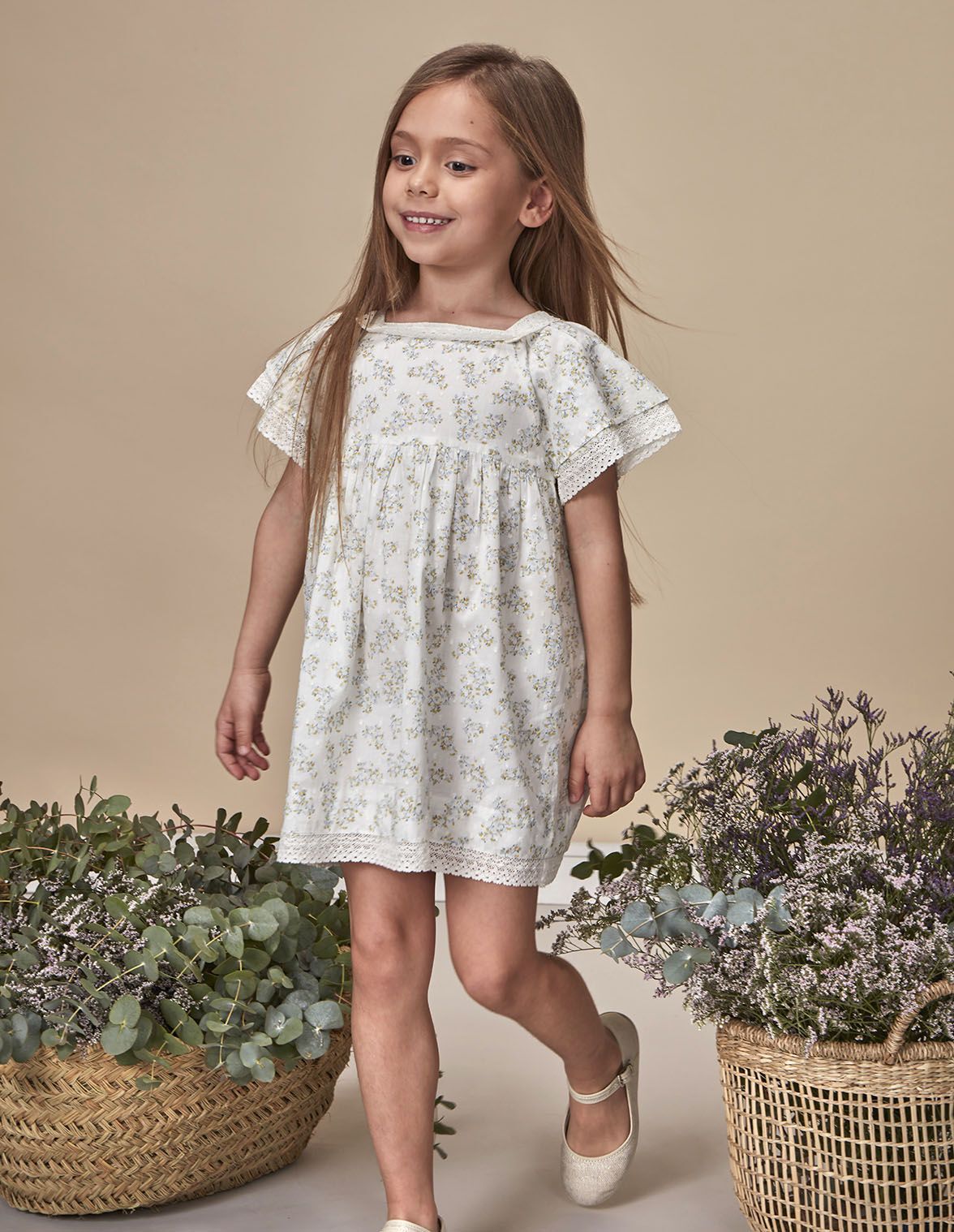 Robe manche plumetis clearance