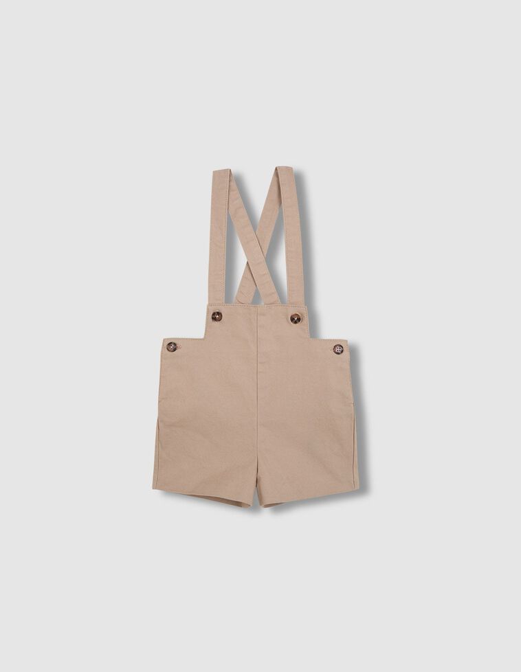 Short à bretelles pierre