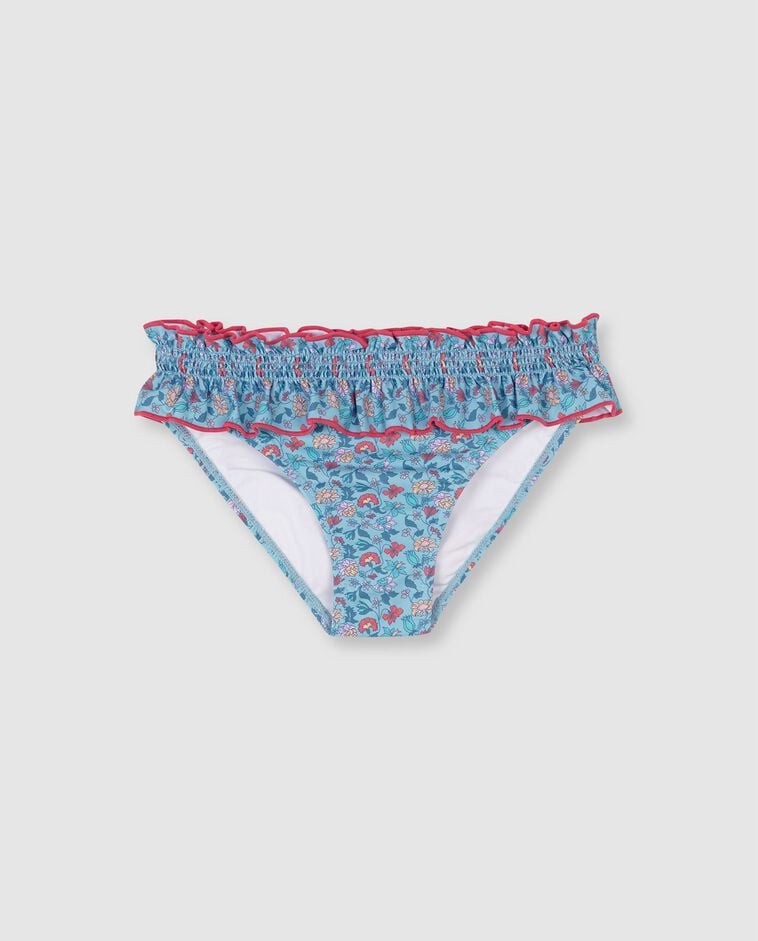 Culotte &agrave; fleurs bleu clair