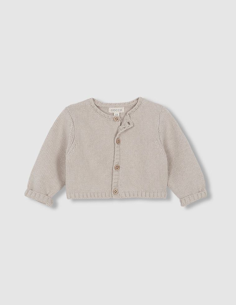Giacca in maglia  color pietra
