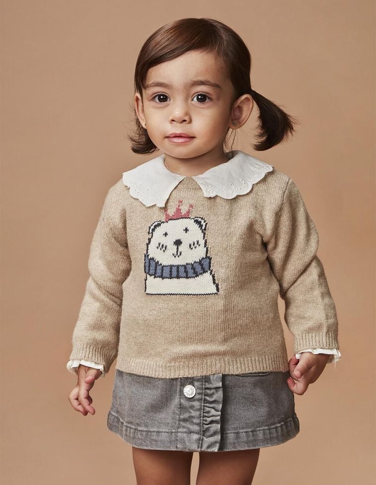 Pull intarsia pierre