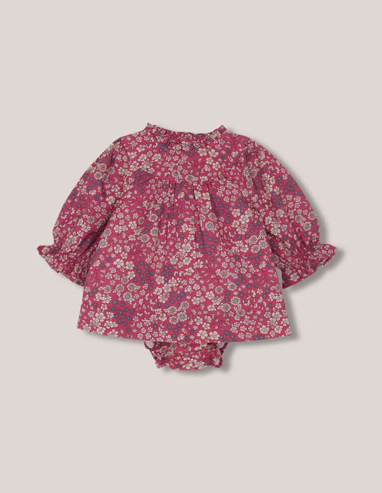 Robe à fleurs rose