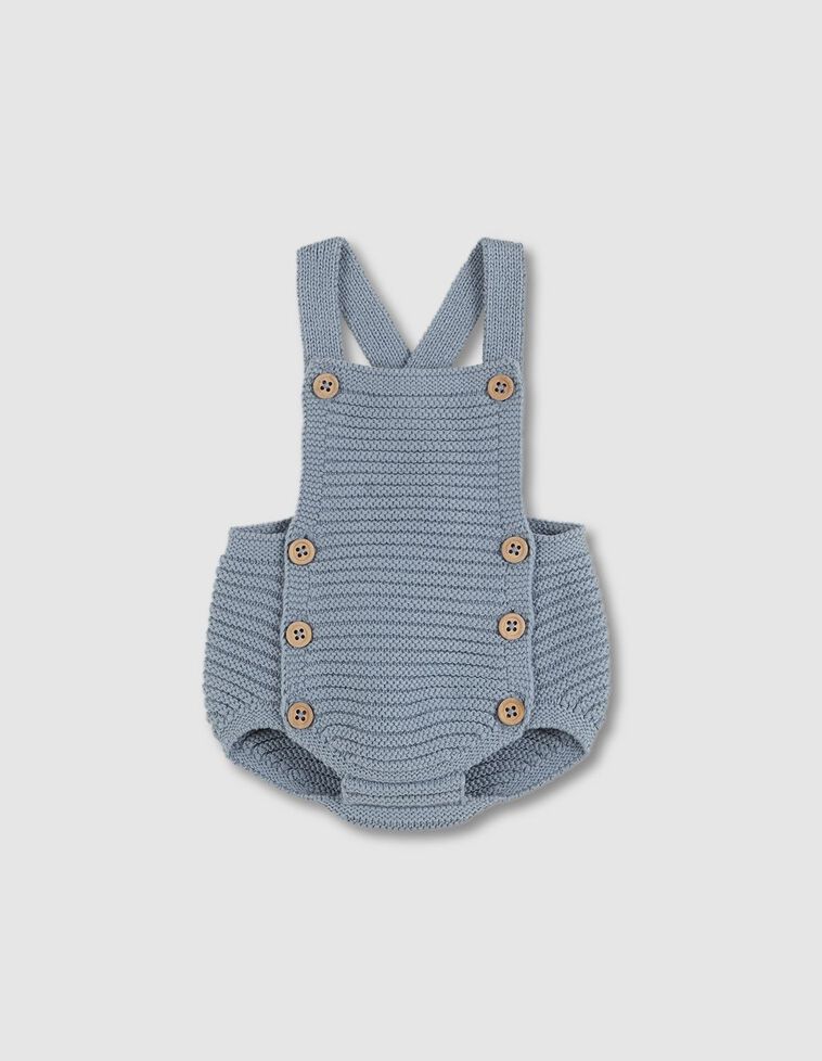 Coprifasce in maglia bottoni blu
