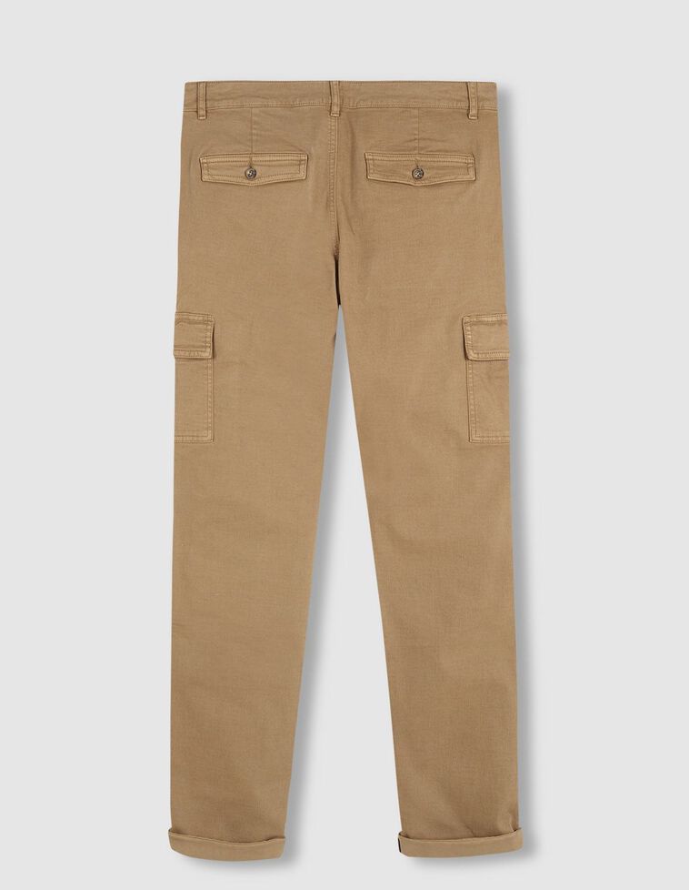 Pantalone cargo cammello