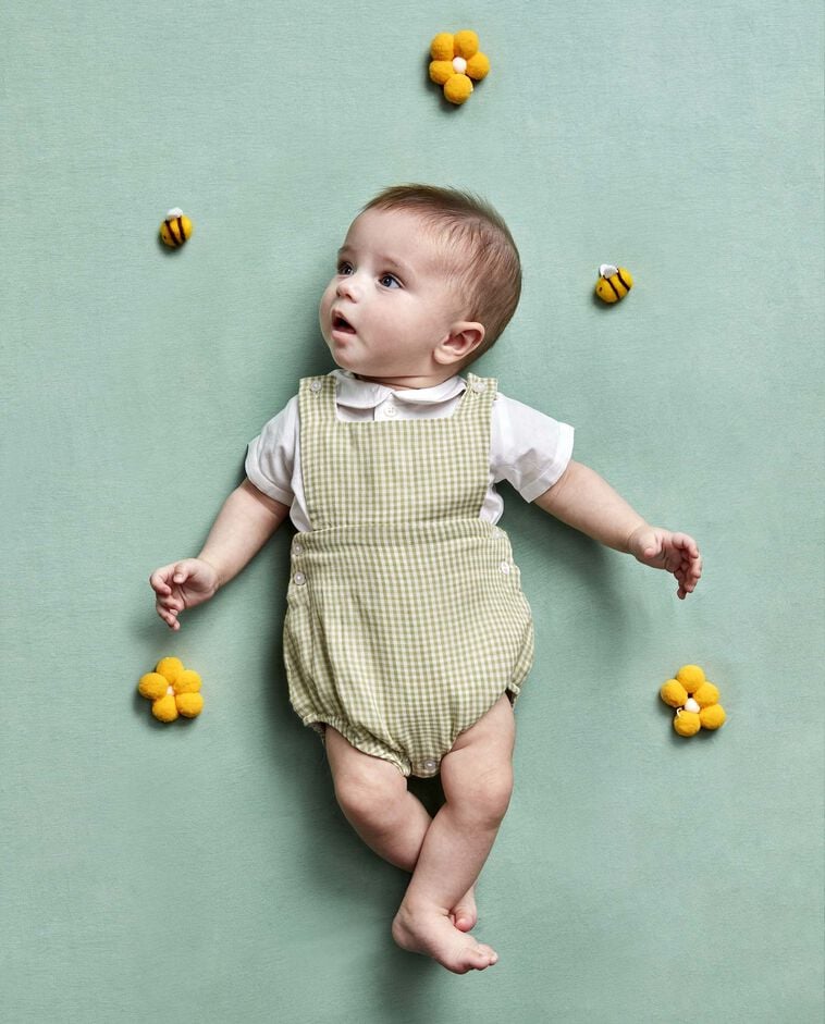 Babygrow de viche branco/a