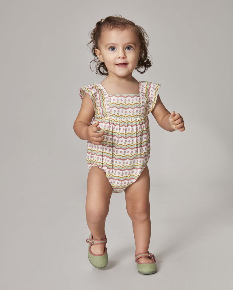 Barboteuse ikat blanche