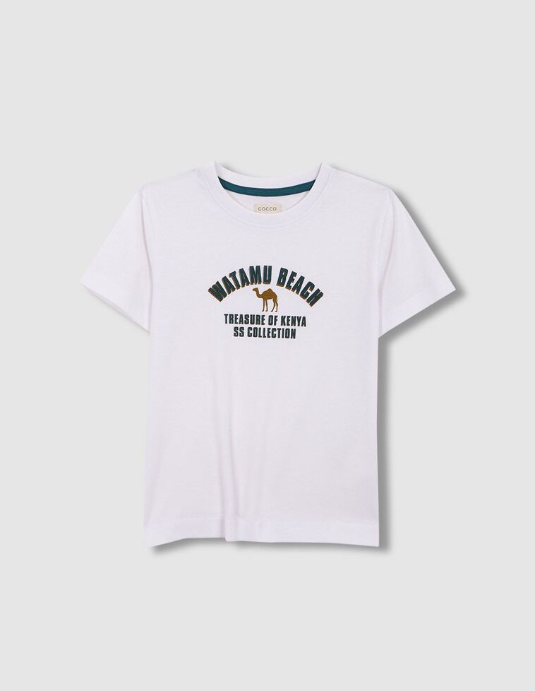 T-shirt gráfico watamu branco