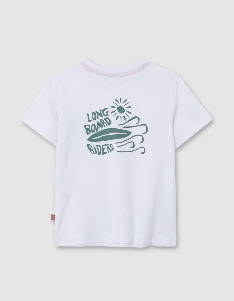 T-shirt imprimé wave blanc