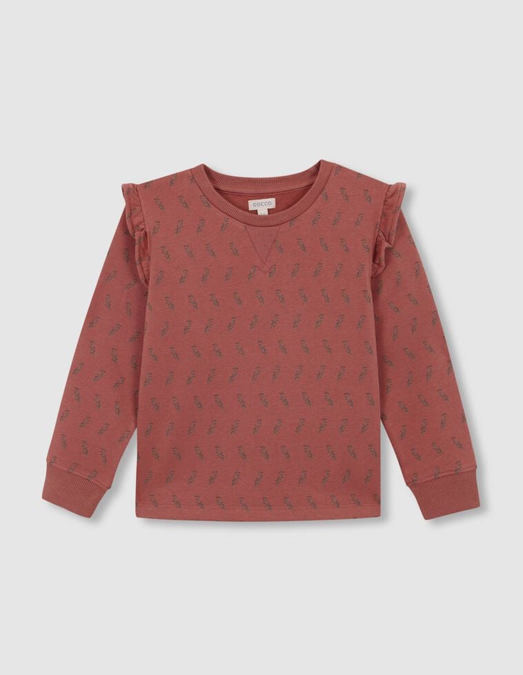 Sweat imprimé rouge