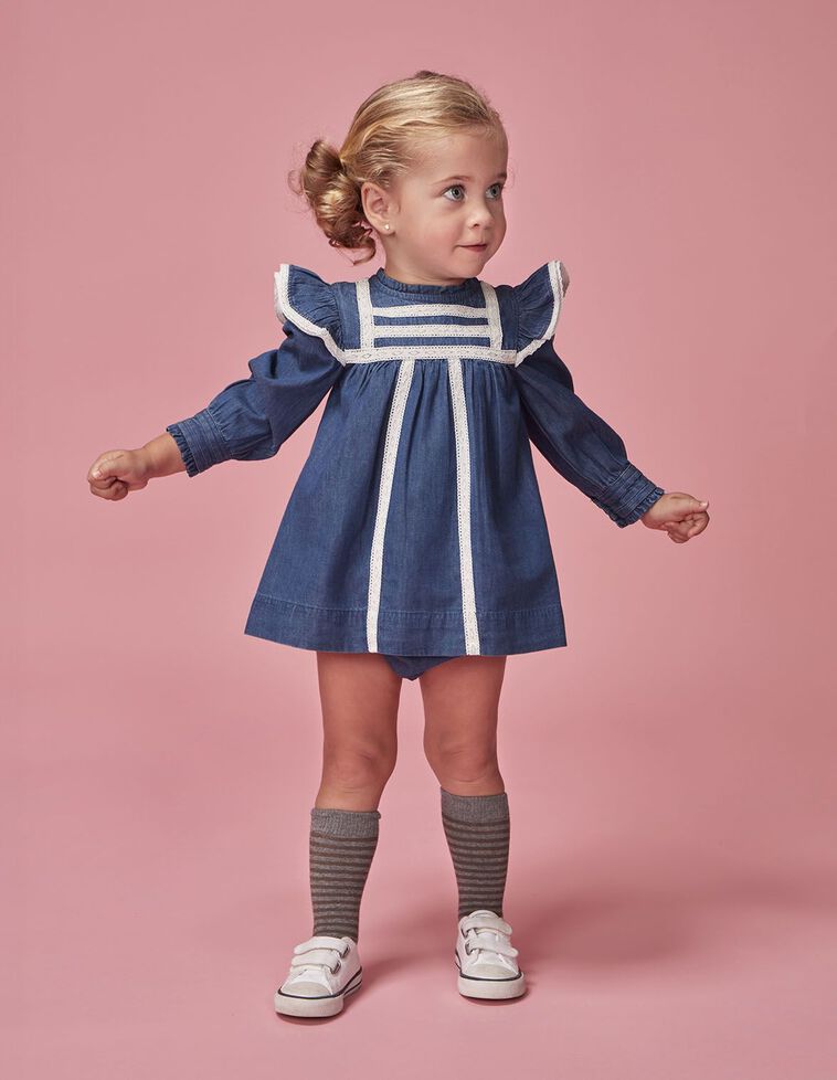 Robe salopette bleu clair