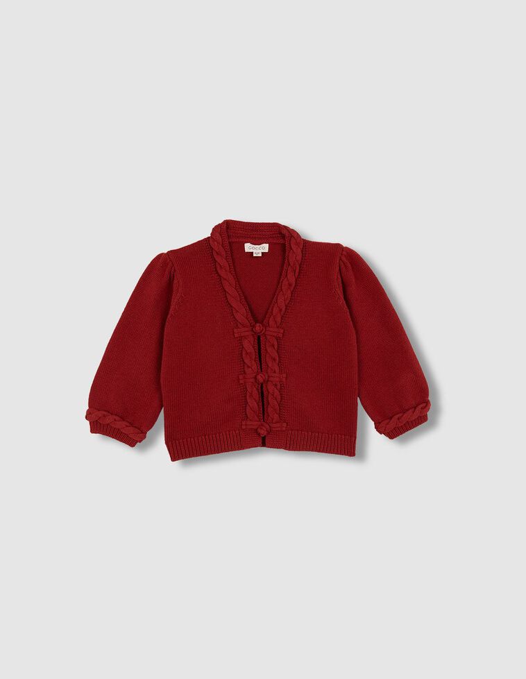 Veste à tresses grenat