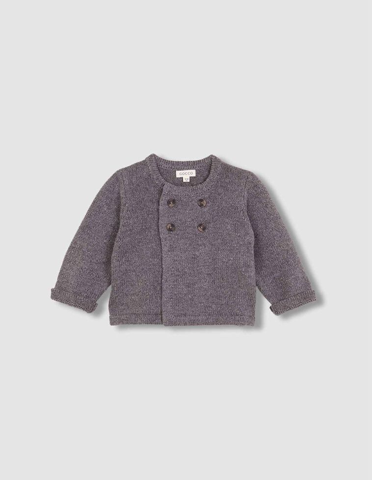 Veste en tricot gris