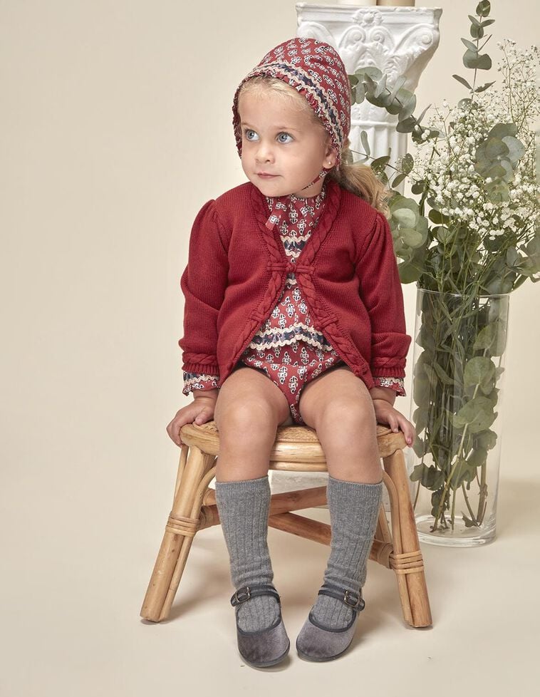 Giacca con trecce bordeaux