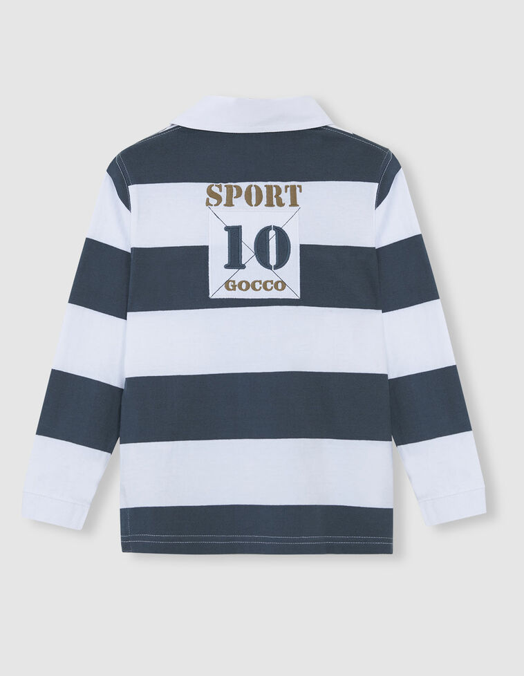 Gestreiftes Poloshirt "10"