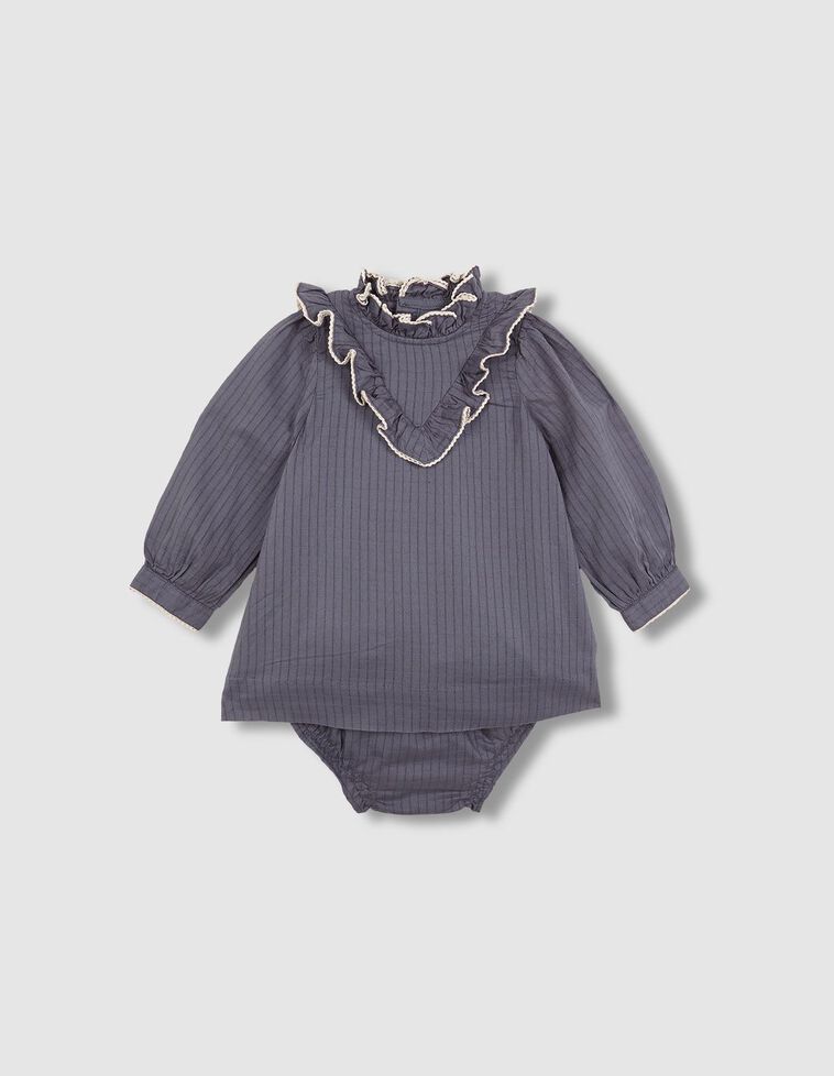 Robe contrastée bleu clair