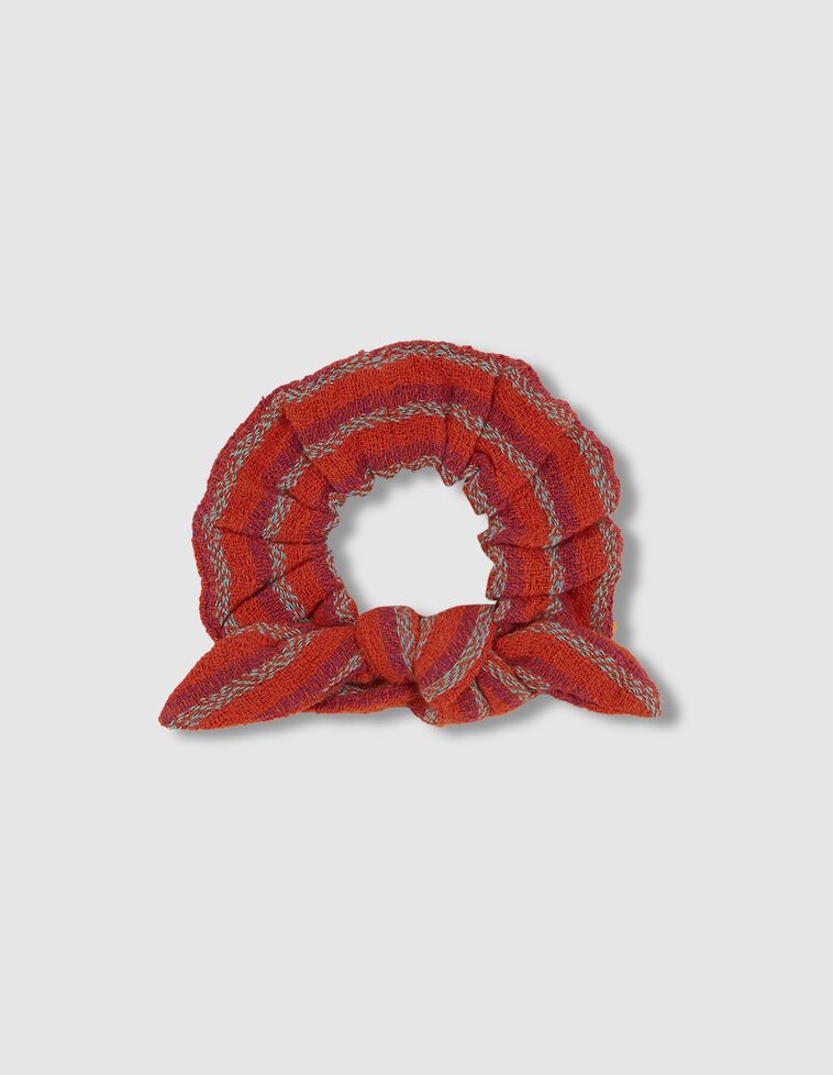 Elastico per capelli a righe arancione
