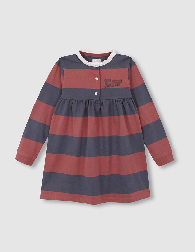 Robe polo à rayures rouges