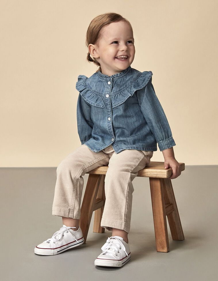 Camicia Jeans Con Doppia Balza Denim