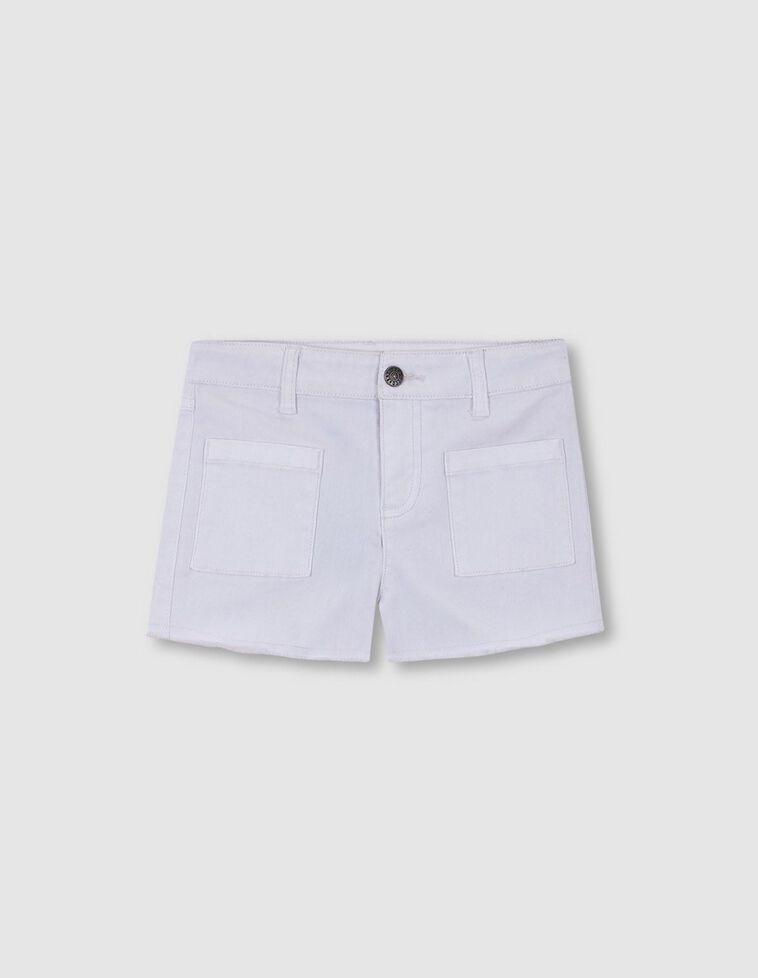 Bermudas de sarja com bolsos à frente  branca